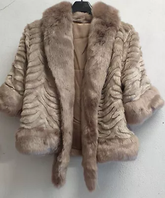 Mink Coloured Faux Fur Short Jacket • £15