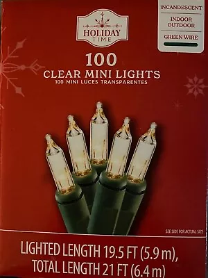 $22.50 • Buy Holiday Time 100 Clear MIni LIghts 1 Pack, 2pack, 3 Pack, 6 Pack, Or 12 Pack