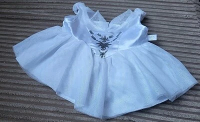 £8 • Buy Build A Bear Workshop Ice Princess Dress White Silver Glitter Tulle