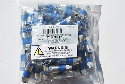 Lot 50 Perfect Vision PV6-PV RG6 Ridgeloc 360 Compression Connector F-type New • $19.99