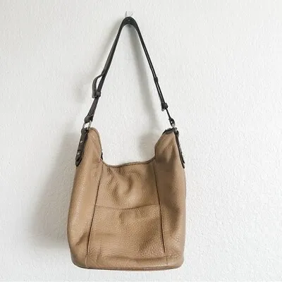 Cole Haan Brown Tan Leather Bucket Shoulder Bag • $25