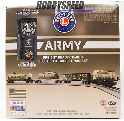 LIONEL US ARMY LIONCHIEF DIESEL FREIGHT TRAIN SET O GAUGE Military 2223010 NEW • $368.84