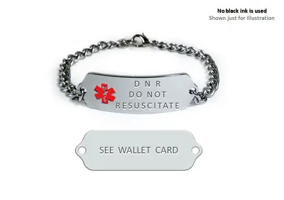 DNR DO NOT RESUSCITATE Medical Alert ID Bracelet. Free Medical Emergency Card • $29.99