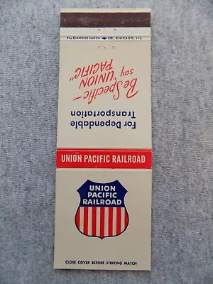 Vtg FS Matchbook Cover Union Pacific Railroad For Dependable Transportation Map • $5.49