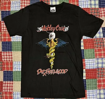 2007 Motley Crue Dr Feelgood T-Shirt Men's Small Black Rock Music Metal Y2K • $19.97