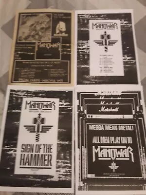 MANOWAR Magazine Advert / Sm Poster HAIL TO ENGLAND 1984 Tour SIGN OF HAMMER * • $2.48