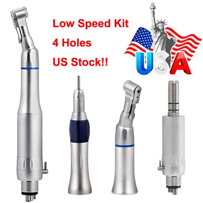 Dental Slow Low Speed Handpiece Contra Angle Straight Air Motor E-Type / Kit USA • $16.59