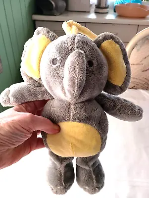 11  Carter's Child Of Mine Gray And Yellow Elephant Musical Plush Baby Crib Toy • $24.99