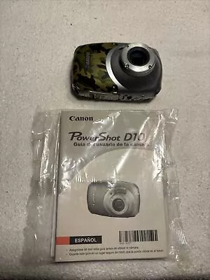 Canon Powershot D10 Waterproof 12.1 Digital Camera RARE CAMOUFLAGE EDITION • $50