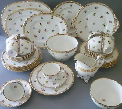 Antique Mintons Tea Set 3383 Pink Rose Pansy Forget-Me-Not HandPaint 1891-1912 • £375