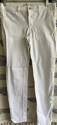 J BRAND Tapered Pants Leg Jeans White Denim Womens Size 28 Excellent Condition • $14.40