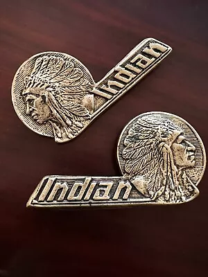 Indian Motorcycle Emblems Vintage Saddle Bag Badges Vest Badge Jacket Patch Hat • $74.99