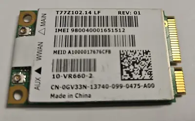 Dell E6410 WCDMA GV33N WWAN Wireless Mini PCI-E Card CN 0GV33N CN-0GV33N GV33N • $18.99
