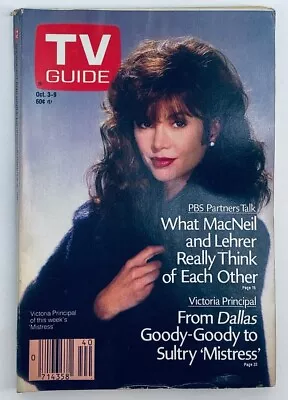 TV Guide Magazine October 3 1987 Victoria Principal NY Metro Ed. No Label • $13.45