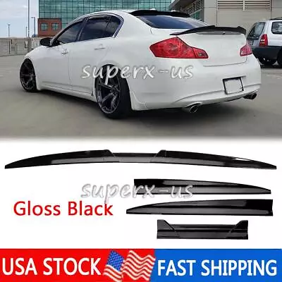 For Infiniti G35 G37 4/Door Adjustable Sedan PSM Rear Trunk Spoiler Wing Lip • $37.95