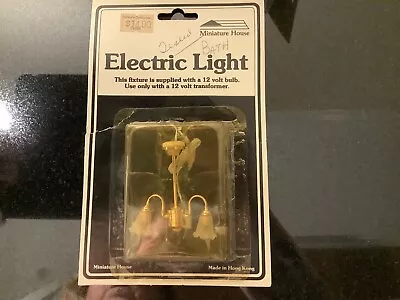 Dollhouse Miniature Tulip Chandelier Light Hanging 2 Arm Down Electric 1:12 12v • $12.99