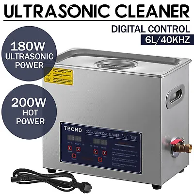 New Stainless Steel 6 L Liter Industry Heated Ultrasonic Cleaner Heater W/Timer • $102.90