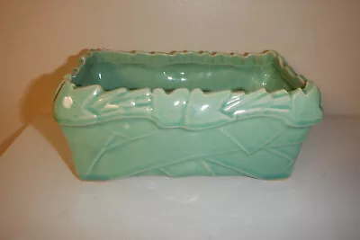 Vintage Mccoy Art Pottery Planter Rectangle Green So Pretty • $16