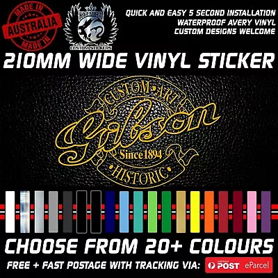 Gibson Custom Art Historic Logo Guitar Vinyl Sticker Decal 210mm Wide • $17