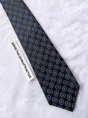 Kiton 7-Fold Forest Green Blue Floral Mosaic Silk Tie 61  X 3.75   • $60