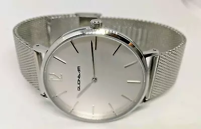 Men's Watch Milano City Quondam Case Slim 40mm Silver-Plated Bracelet Milanese • £45.05