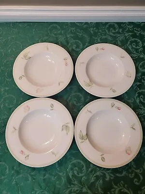 4 X Villeroy & Boch Florea Rimmed Soup Salad Pasta Bowls 9 1/2  EUC • $50