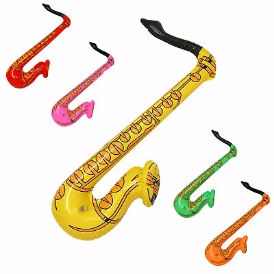 Inflatable Saxophone Blow Up Fancy Dress Party Disco Musical Accessories Prop UK • £2.19