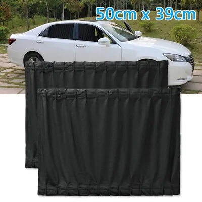 2Pcs/Universal Car Van SUV VIP Casement Curtain Anti-UV Sunshade Visor 50*39cm • $21.05