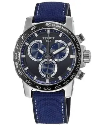 New Tissot Supersport Chrono Black Dial Textile Men's Watch T125.617.17.051.03 • $345