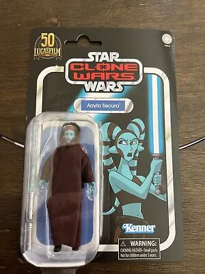 Star Wars Clone Wars The Vintage Collection Aayla Secura Action Figure Hasbro • $14.99