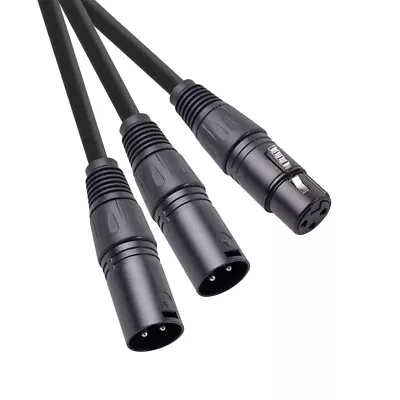 Premium 0.5M XLR Y Splitter Balanced Cable (ES16) 1 X Female To 2 X Male Audio • $9.99