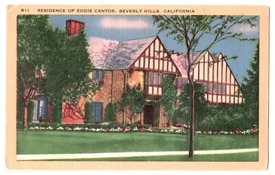 Beverly Hills California C1940's Home Of  Eddie Cantor Hollywood Movie Star • $1.25