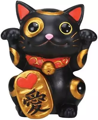 Black Maneki Neko Money Lucky Cat Chinese Japanese Statue • $21.71
