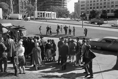 $15.99 • Buy 8x10 Print A Crowd Gathers Along Elm Street Minutes After Assassination Of JFK