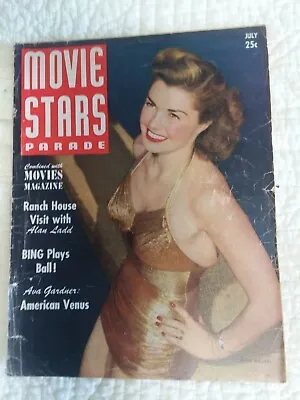 Movie Stars Parade Magazine July 1948 Esther Williams Alan Ladd Ava Gardner • $8