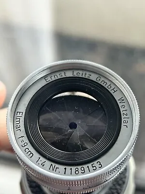 Leica Leitz Elmar 9cm 90mm F4 F/4 Collapsible M Mount Lens Mint Conditions • $600