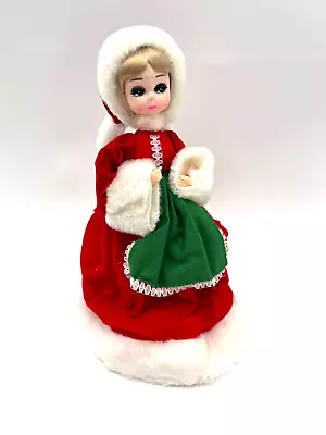 Vintage Bradley Miss December Christmas Doll W/Dress Hoop Skirt • $20
