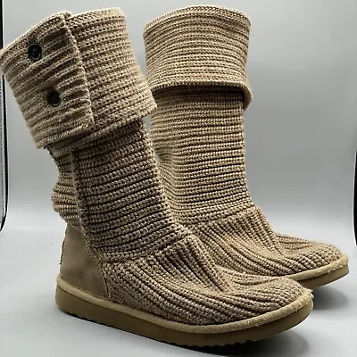 UGG Australia Womens Classic Cardy Tall Knee High Knit Boot SN 5819 Size 7 • $39.90