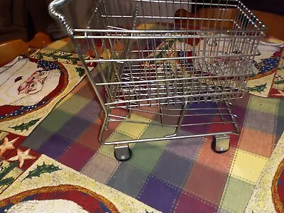 Mini Chrome Shopping Cart Metal Basket Display • $9.99