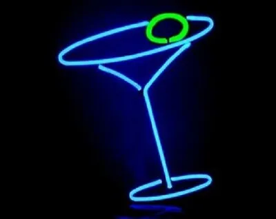 14 X6  Martini Glass Neon Sign Acrylic Light Lamp Bar Party Wall Decor ZS871 • $79.98