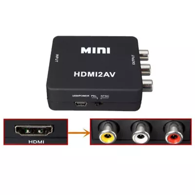 £6.65 • Buy AV To HDMI-compatible Video Converter Box Adapter RCA CVSB L/R Video To HD 10F2