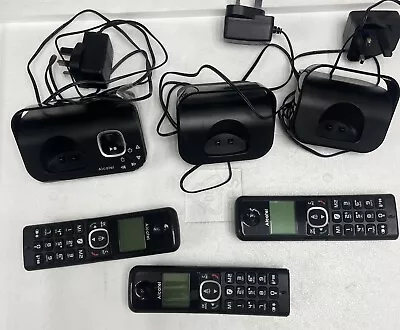 Alcatel F860 Voice Trio Cordless Answering Machine Call Block Landline Phones • £24.99
