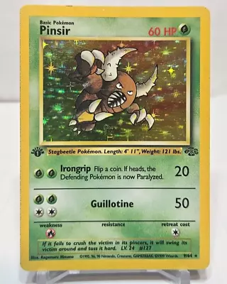 Pinsir 9/64 Holo 1st Edition Jungle Pokemon • $33.99