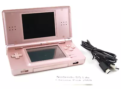 Nintendo DS Lite Console Handheld [Metallic Pink] USB Charging Cable TESTED • $89.96