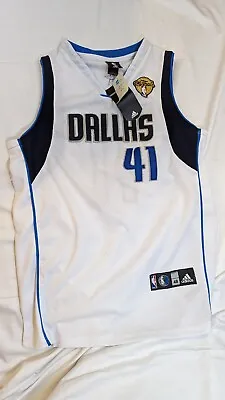 NBA ADIDAS Dirk Nowitzki Dallas Mavericks #41  Jersey Size 48 XL 2011 Finals • $149