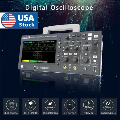 Hantek 2CH Digital Storage Oscilloscope Signal Generator 100Mhz/150Mhz 1GS/s Sam • $271.72