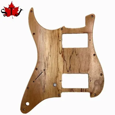 Hand-made Solid Wood Left Hand Spalted Maple Wood Strat HH Guitar Pickguard • $18.99