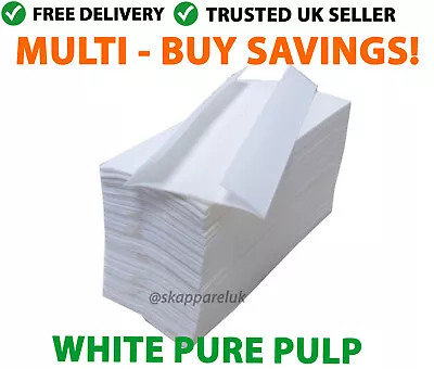 2PLY C Fold Hand Paper Towels Tissues Disposable Toilet Bathroom School Hospital • £26.99