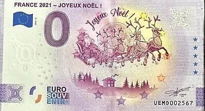 Ticket 0 Euro Happy Christmas France Anniversary 2021 Number Various • £7.11