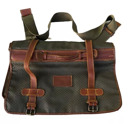 Chapitre 3 Paris Bernard Ehret Messanger Breifcase Bag PVC Green Brown 16x12.5” • $39.99